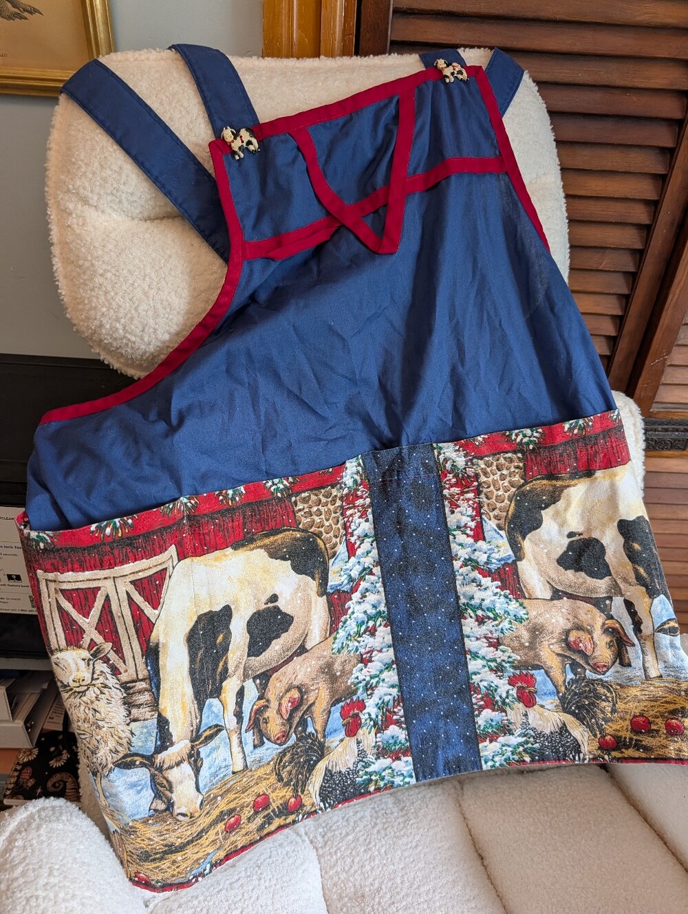 Adorable Hand Made Kitchen Apron Vintage